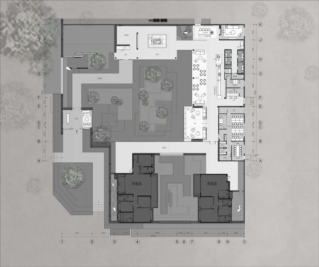 淮北.華松時(shí)代售樓部現(xiàn)代簡(jiǎn)約裝飾裝修項(xiàng)目(圖1)