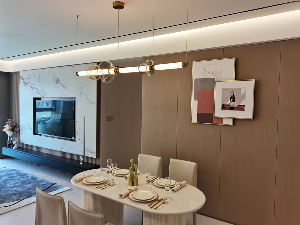 淮北.華松籣墅香汐高層C戶型現(xiàn)代簡約風(fēng)樣板間裝飾裝修項目(圖2)