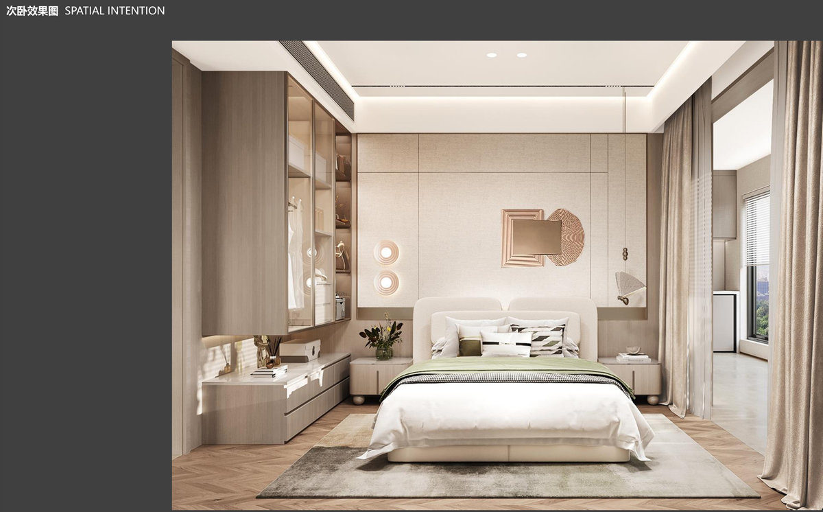 淮北.華松籣墅香汐高層C戶型現(xiàn)代簡約風(fēng)樣板間裝飾裝修項目(圖6)