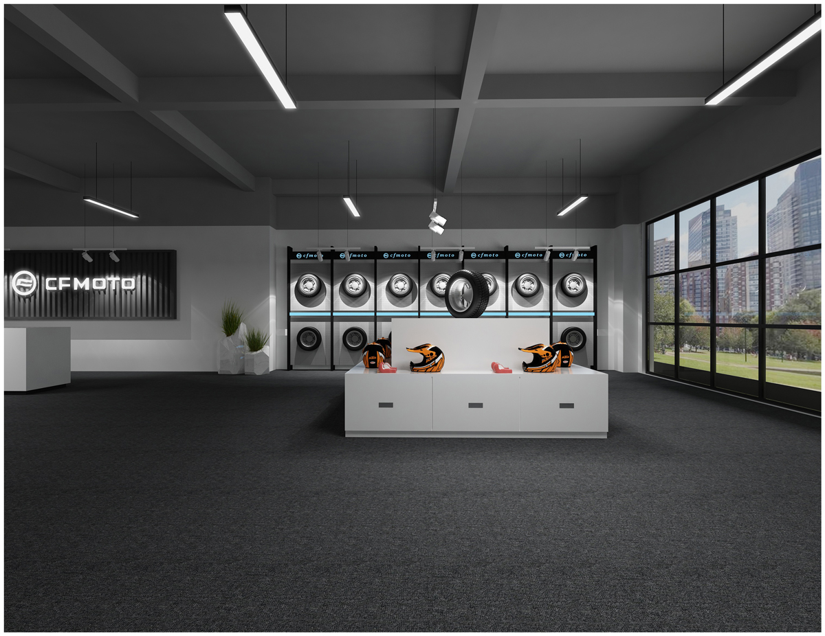 摩托車展廳-展廳裝修設計(圖4)