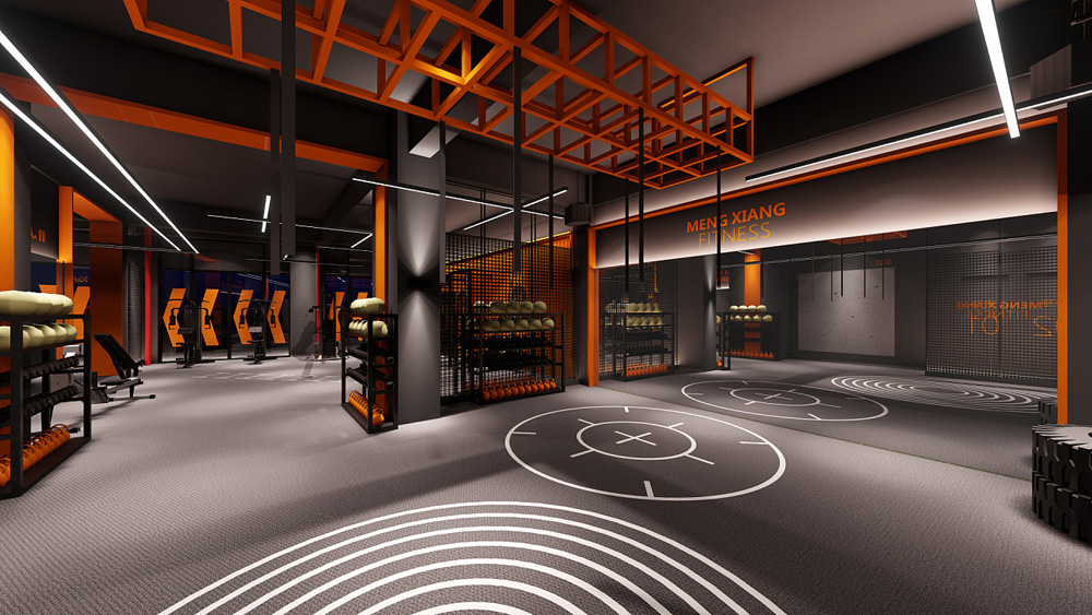 合肥2000平方啟動(dòng)鍵-健身房裝修(圖1)